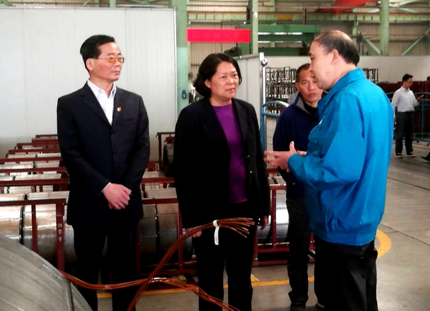 嚴（yán）植（zhí）嬋在威能公司調研