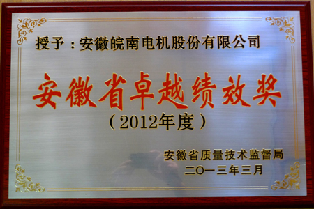 91麻豆国产福利品精（nán）電機（jī）：安徽省（shěng）卓越績效獎