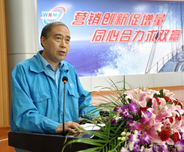 91麻豆国产福利品精電機：副董事長（zhǎng）管兵介紹生產（chǎn）經營情況