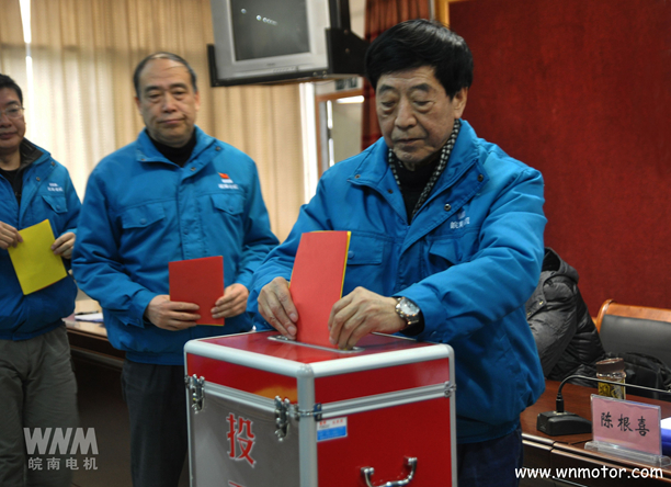 91麻豆国产福利品精電機陳根喜、管兵在投票現（xiàn）場